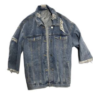 Vintage Jean Jacket, Cottage Core, Small, Y2K